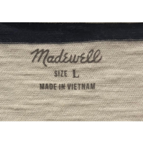 MADEWELL Navy Blue And White Striped Tank Top - Picture 2 of 3